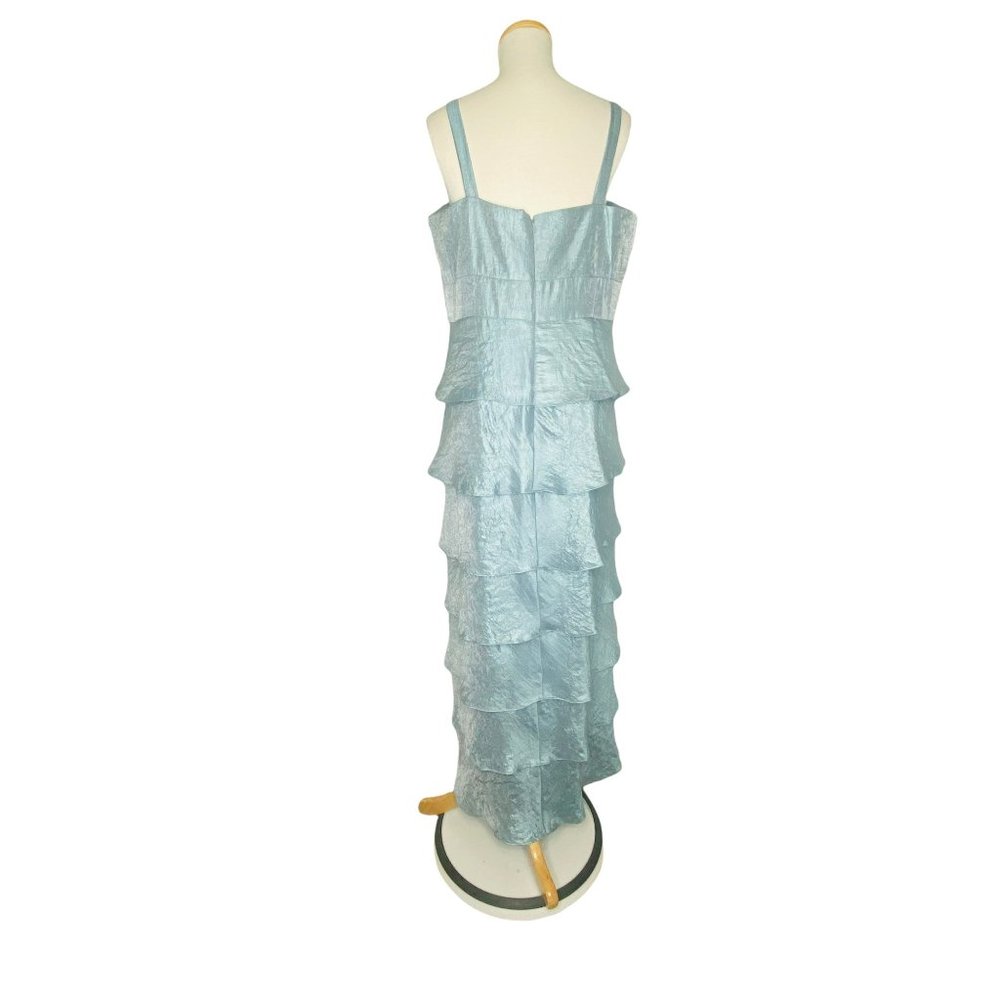 R&M Richards Tafetta 2Piece Gown and Bolero Set NWT Blue Sz 14 Style Vintage 80s - Picture 11 of 14